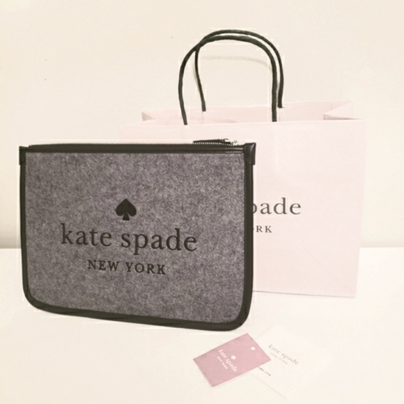 ♠️ NWT Kate Spade Large Zip Pouch - Picture 1 of 7